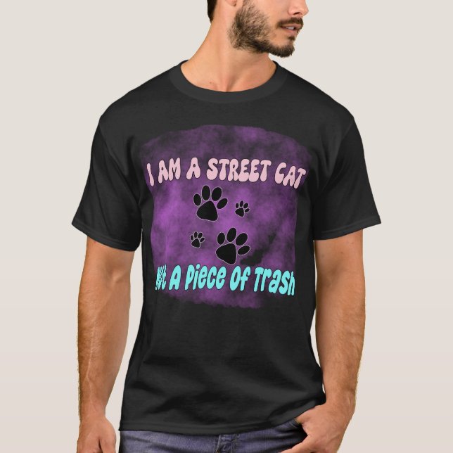 possum opossum lustige Mülleimer Straßenkatze T-Shirt (Vorderseite)