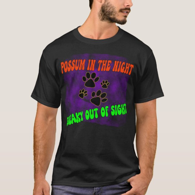 possum opossum lustige Mülleimer Straßenkatze T-Shirt (Vorderseite)