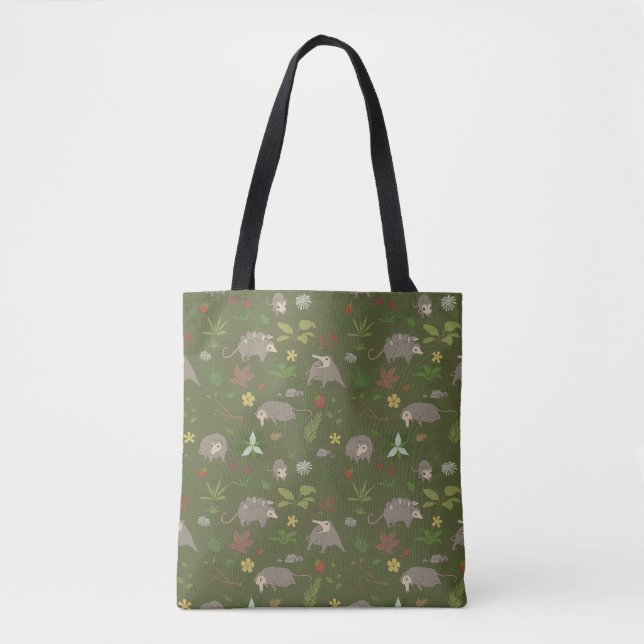 Possumas in einem Berry Field in Green Tasche (Vorderseite)