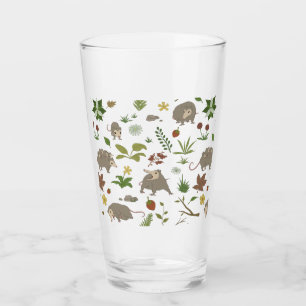 Possummen auf einem Berry-Feld Glas