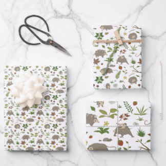 Possummen in einem Berry Field in White Geschenkpapier Set