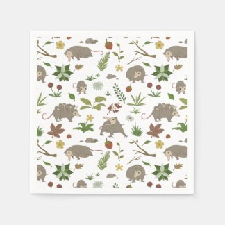 Possummen in einem Berry Field in White Serviette