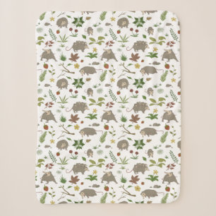 Possummen in einem Berry Field in White Sherpadecke