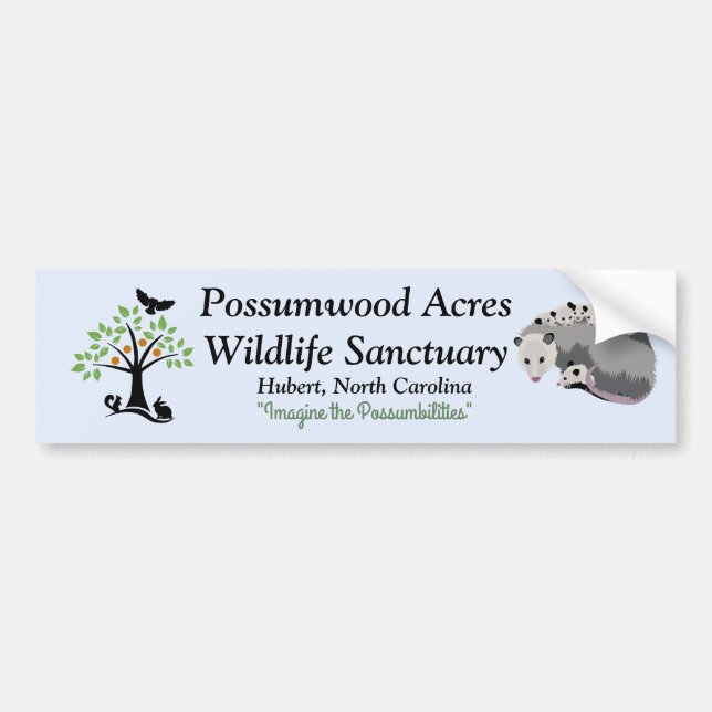 Possumwood Morgen-Opossum-Autoaufkleber Autoaufkleber (Vorne)