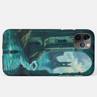Post-Apocalyptic Flooded Ruins Teal Dystopian iPho Case-Mate iPhone Hülle