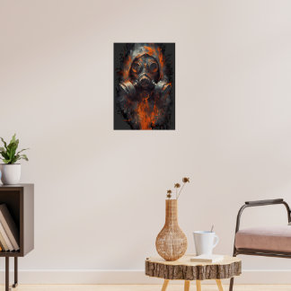 Post Apocalyptic Gas Mask Toxic Grunge  Poster