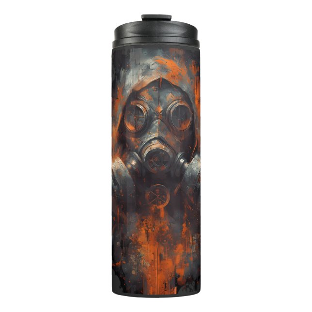 Post Apocalyptic Gas Mask Toxic Grunge  Thermosbecher (Vorderseite)