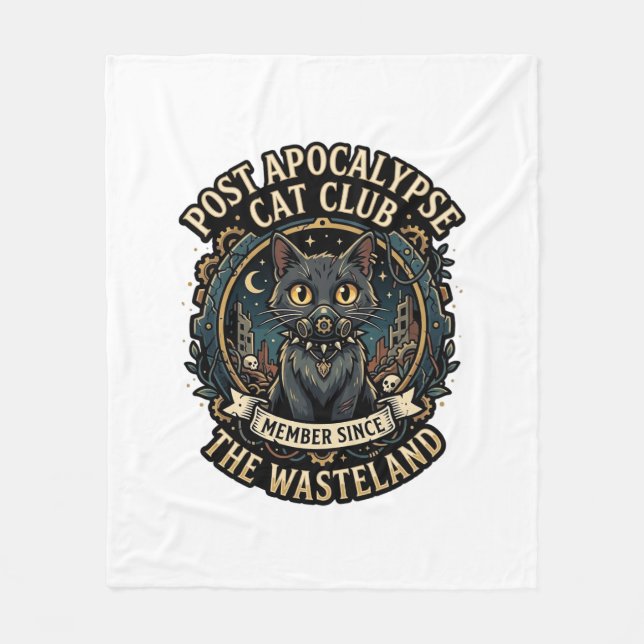 Post Apokalypse Katze Katze Vater Geschenkidee - P Fleecedecke (Vorderseite)