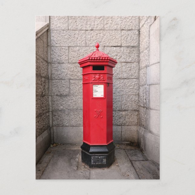 Post Box, Tower Bridge, London UK Postkarte (Vorderseite)