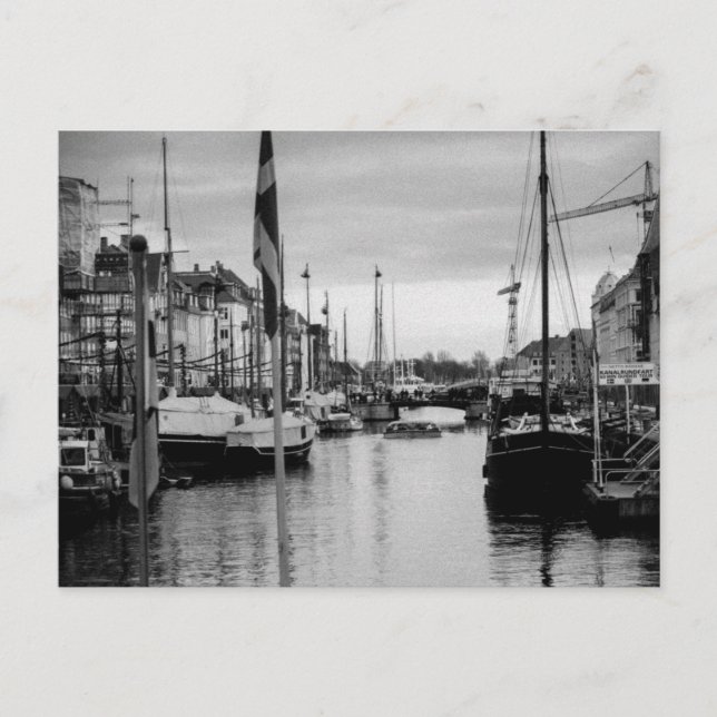 Post Card aus Nyhvn in Kopenhagen, Dänemark Postkarte (Vorderseite)