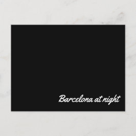 Post card Barcelona at night Postkarte