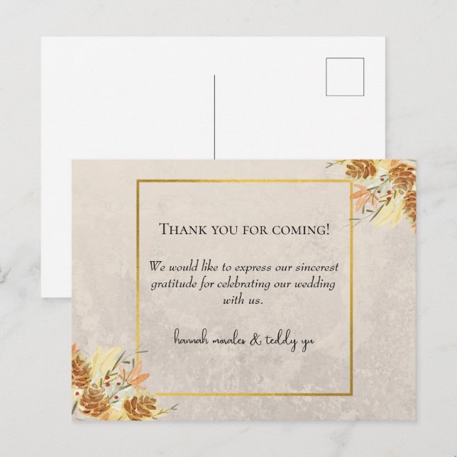 Post Card Danke, dass du gekommen bist! Postkarte (Vorne/Hinten)