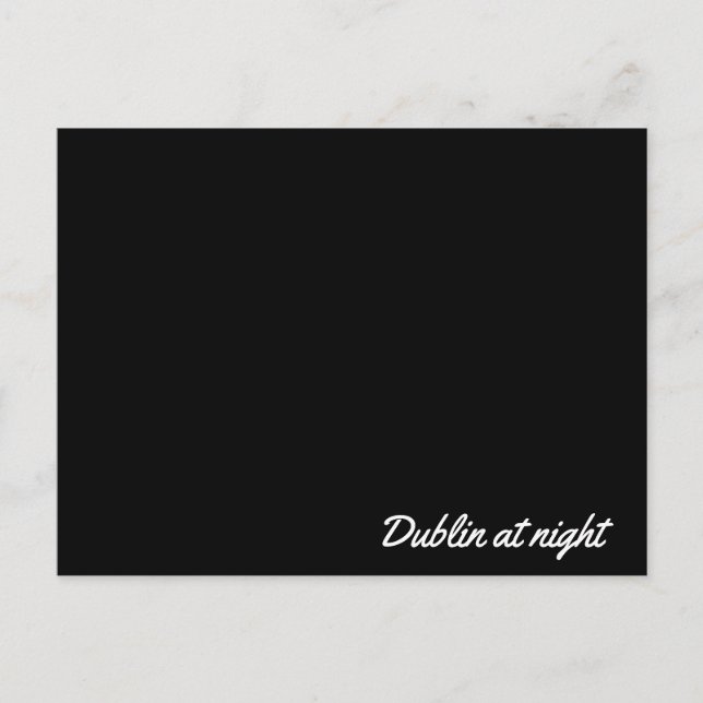 Post card Dublin at night Postkarte (Vorderseite)