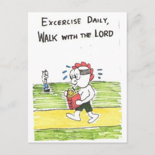 Post Card - Funny Church - Schilder Postkarte (Vorderseite)