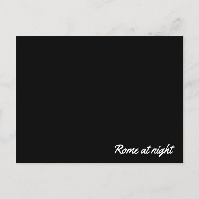 Post Card Rome at night Postkarte (Vorderseite)