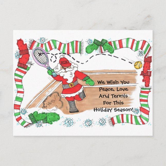 Post Card - Santa On Court Feiertagspostkarte (Vorderseite)