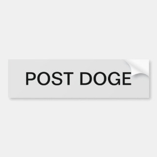 POST DOGE (silber/schwarz) Aufkleber Autoaufkleber