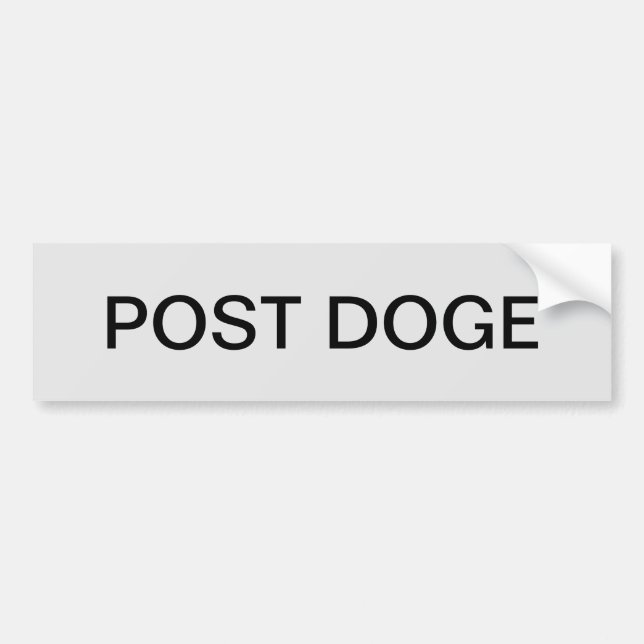 POST DOGE (silber/schwarz) Aufkleber Autoaufkleber (Vorne)
