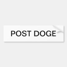 POST DOGE (weiß/schwarz) Aufkleber