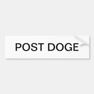 POST DOGE (weiß/schwarz) Aufkleber Autoaufkleber