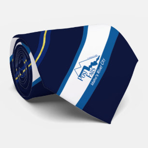 Post Falls (Idaho) Stadtflagge Neck Tie Krawatte