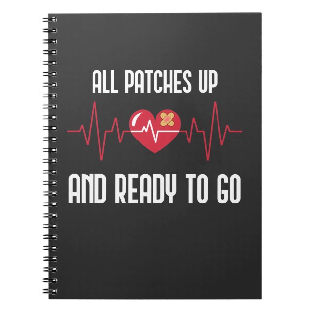 Post Heart Operation gut Bypass Erholung Notizblock (Vorderseite)
