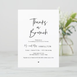 Post Hochzeit Brunch, Dank einer Brunch-Einladung Einladung
