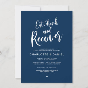 Post Hochzeit Brunch, essen, trinken und rekrutier Einladung