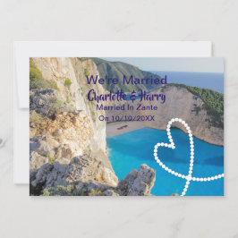 Post Hochzeit Empfang Party Verheiratet in Zante Einladung