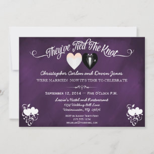 Post Hochzeit Trendy Lila Chalkboard Einladung