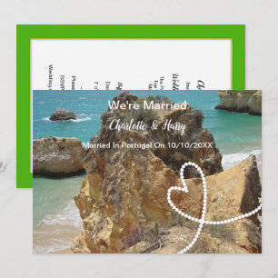 Post-Hochzeitungs-Party Verheiratet in Portugal Einladung