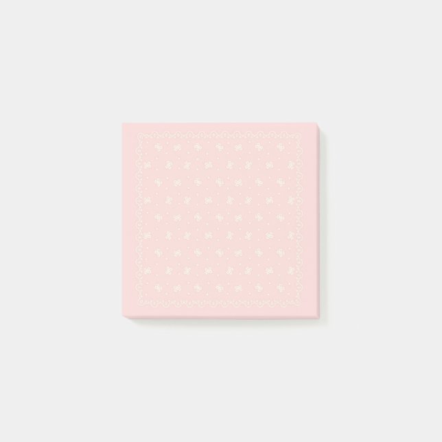 POST-IT® リボン＆ドット（ピンク）   (Devant)