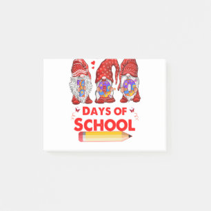 Post-it® 100 Jours D'École Mignons Gnomes Virtual Learning 
