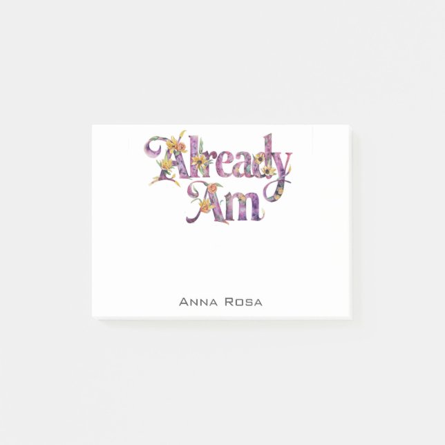 Post-it® *~* 1 Manifeste AP85 Gratitude florale DÉJÀ AM (Devant)