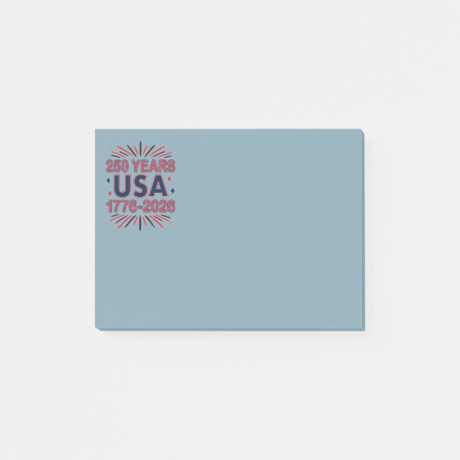 Post-it® 250 ans USA | Semiquinentenaire 1776-2026 (Devant)