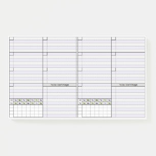 Post-it® 2 par page hebdomadaire non daté