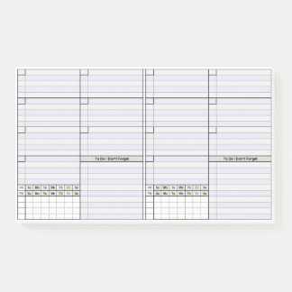 Post-it® 2 par page hebdomadaire non daté