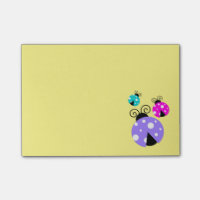 3 coccinelles en rose et bleu violet