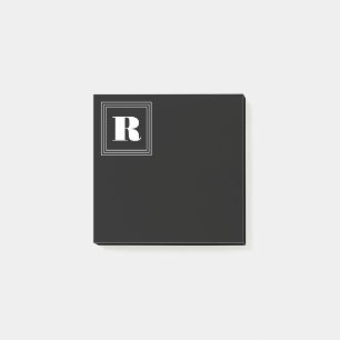 Post-it® 3 monogramme de cadre Noir et blanc