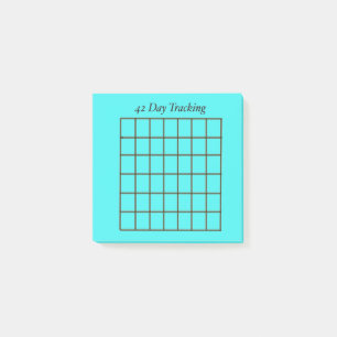 Post-it® 42 jours Tracker Light Blue Sticky Notes