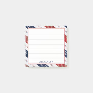 Post-it® 4 juillet   Motif Diagonal Stars & Stripes