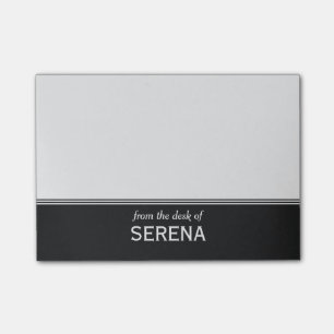 Post-it® 4" personnalisé noir et blanc moderne x 3"