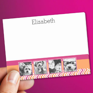 Post-it® 4 Photo Collage Rose Chaud Orange Chevrons