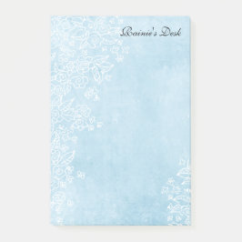 Post-it® 4x6 bleu" notes de post-it