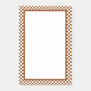 Post-it® à damiers Brown et blanc