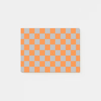 à damiers orange et argent