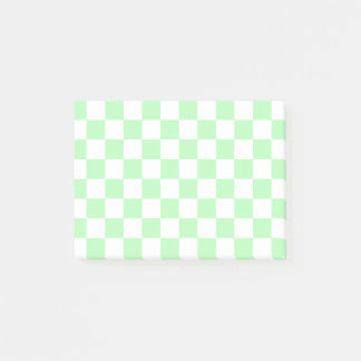 Post-it® à damiers Vert doux et blanc