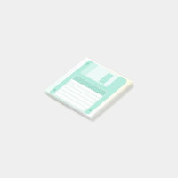 À disque souple turquoise en pastel mignon