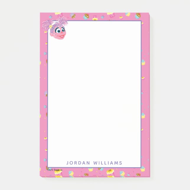 Post-it® Abby Cadabby Cupcake Motif du Parti (Devant)