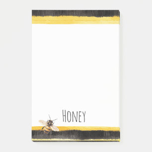 Post-it® Abeille de miel Noir Jaune